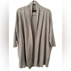 Kerisma Sweater M5174 Ribbed Cocoon Cardigan Gray S/M Angora Blend
